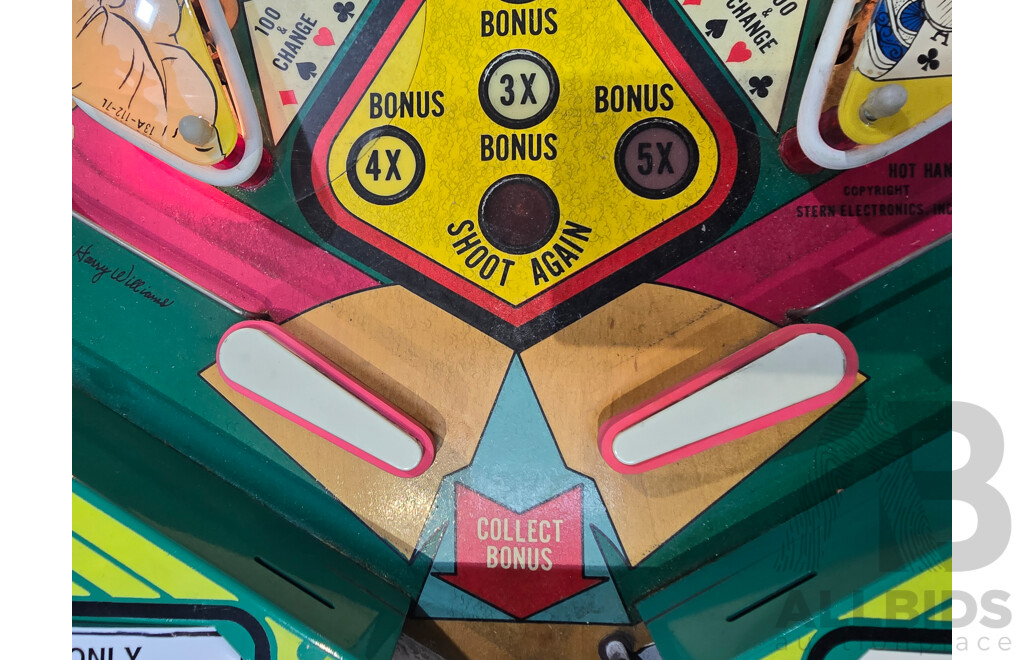 1979 Hot Hand Pinball Machine by Stern Electronics