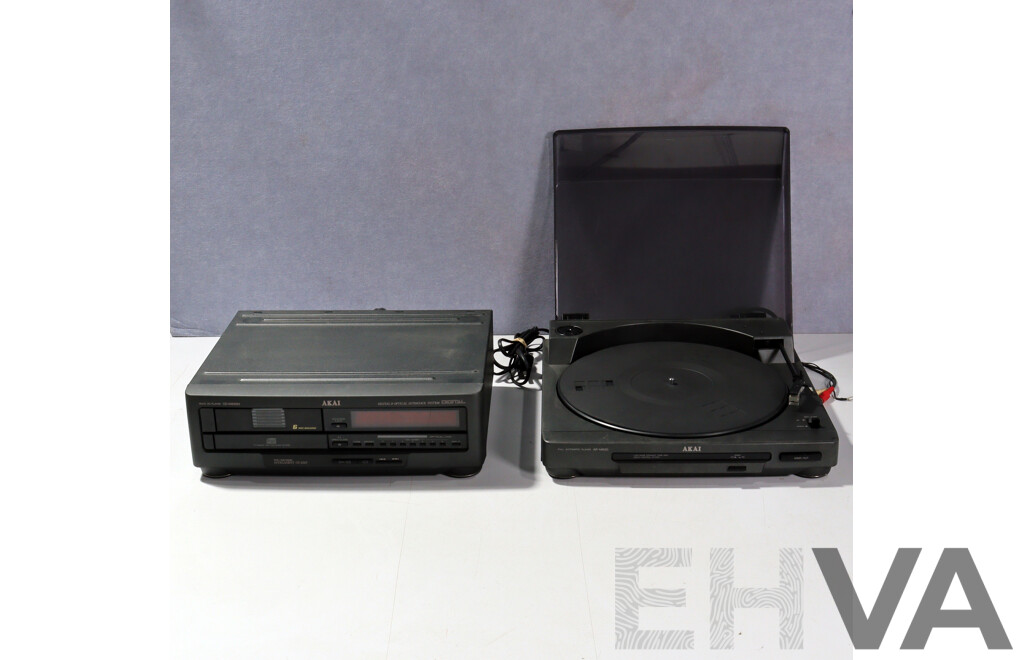 Akai Full Automatic Record PLayer AP M630 Along with Akai Multi CD Player CD M830M