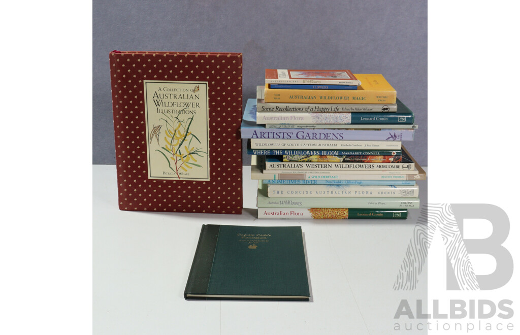 Large Collection Books Regarding the Art of Australian Flora