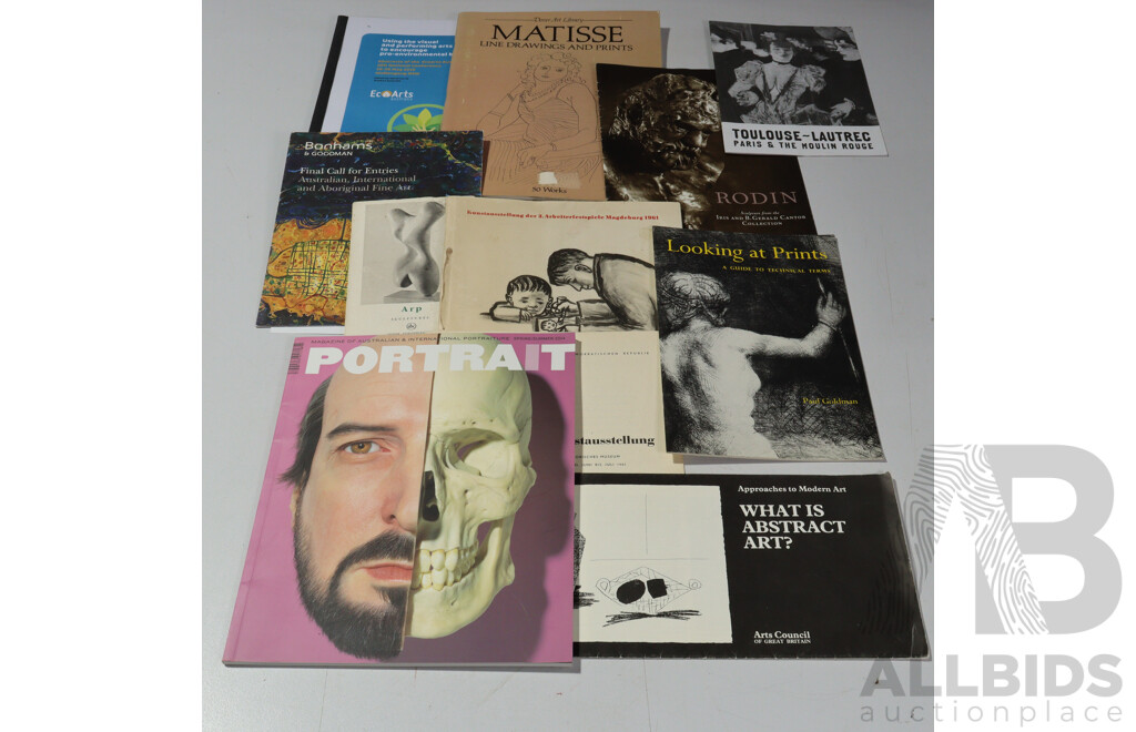 Large Collection Books Regarding Australian & International Art Including Ansell Adams, Durer, Miro, Stubbs and More