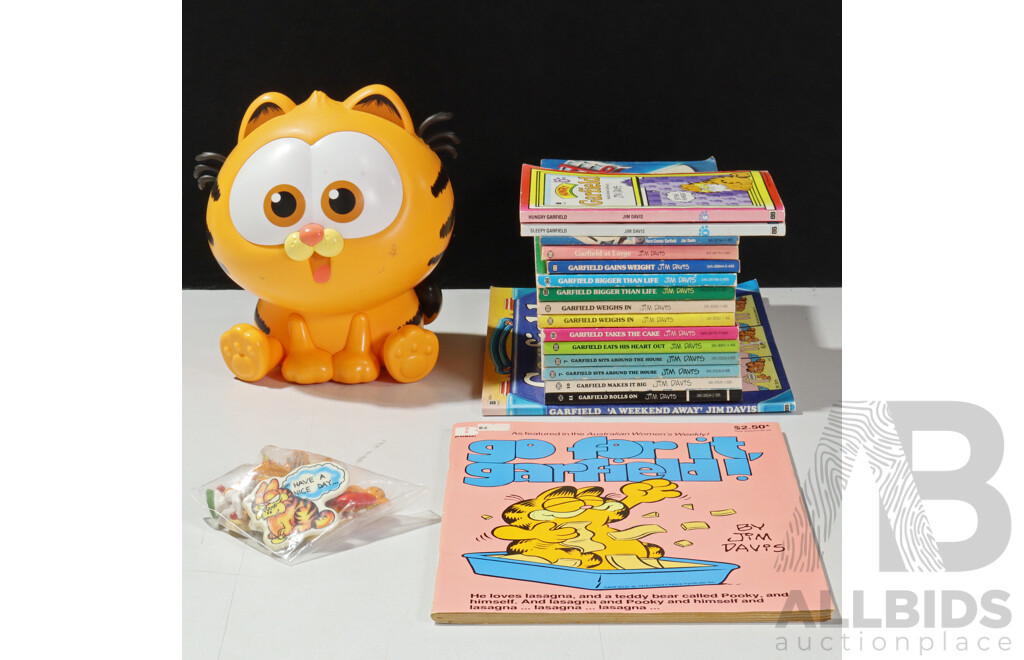 Collection of Garfield Books and Collectables