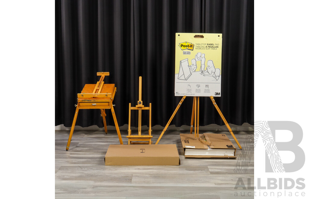 Collection of Easels and Art Supplies