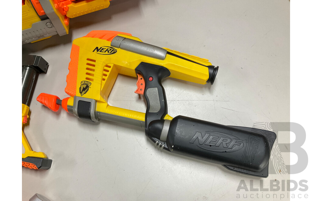 Collection of Toy Guns Including Nerf and Tech Group
