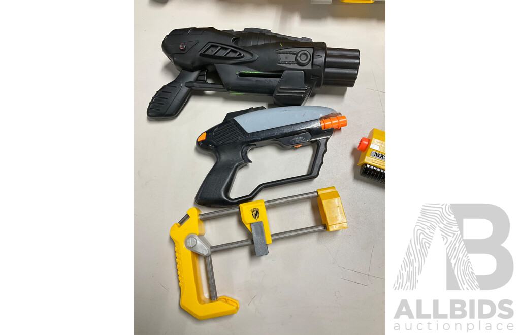Collection of Toy Guns Including Nerf and Tech Group