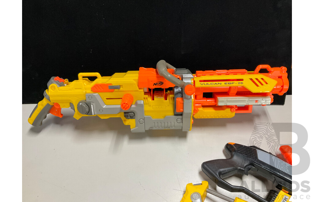 Collection of Toy Guns Including Nerf and Tech Group
