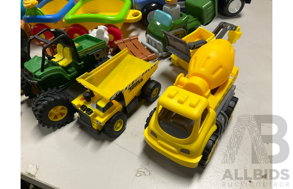 Collection of Toddler Toys Including Lego, Ertl and Tonka