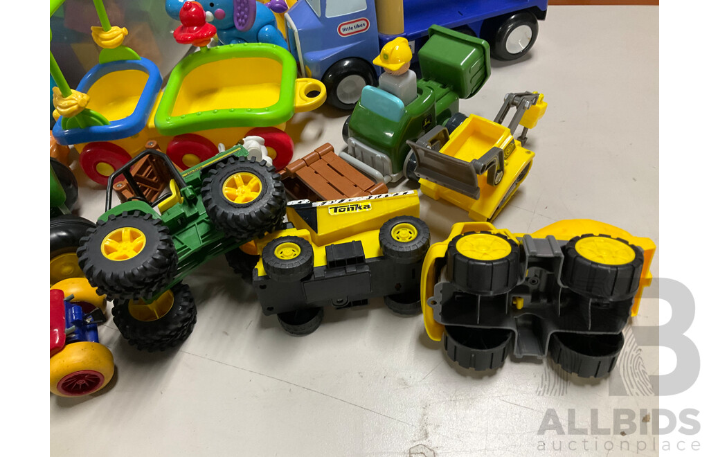 Collection of Toddler Toys Including Lego, Ertl and Tonka