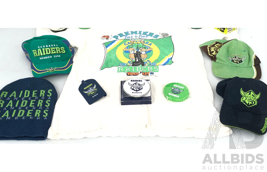 Selection of Canberra Raiders Merchandise
