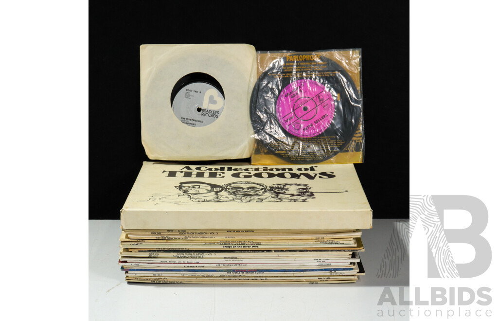 Collection of Vinyl LP Records, All English Comedy Including Multiple Goons Titles, Monty Python, Steptoe & Sons and More