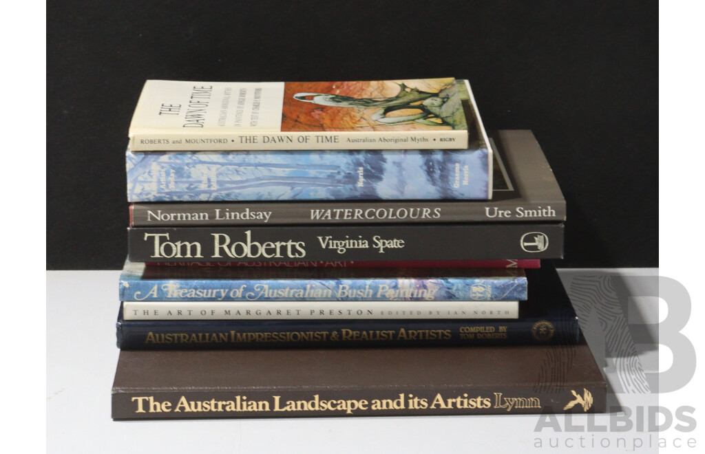 Collection Books Relating to Landscapes in Art Including Lloyd Rees and More