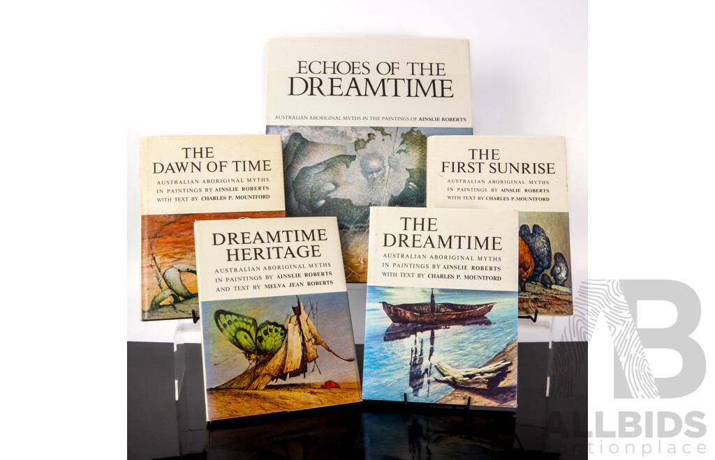 Collection Five Books on Australian Indigenous Myths Illustrated by Ainslie Roberts, Including First Edition the First Sunrise, All Hardcovers with Dust Jackets