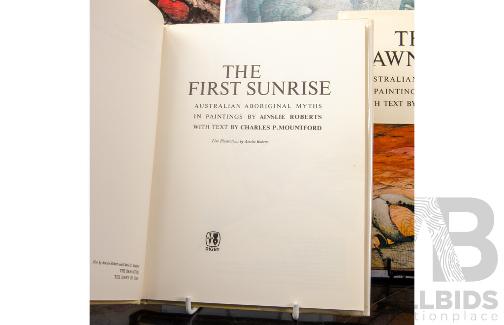 Collection Five Books on Australian Indigenous Myths Illustrated by Ainslie Roberts, All Hardcovers with Dust Jackets