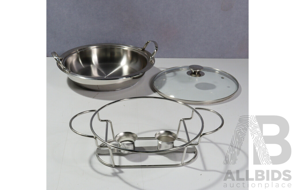 Stanley Rogers Home Buffet 28cm Cooking Warming Pan and Stand