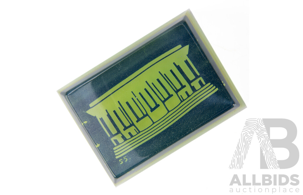 National Library of Australia Anniversary Limited Edition 55 of 100 Paperweight Hand Crafted in Recycled Glass by Local Queanbeyan Glass Artist Richard Neumann