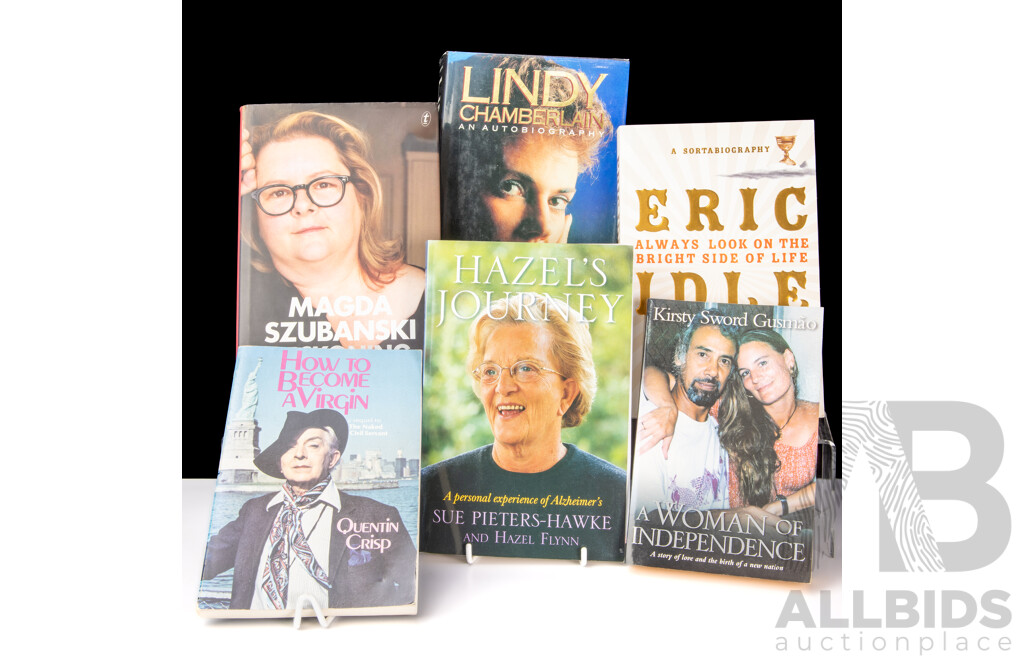 Collection Books, All Signed by the Authors Including Lindy Chamberlain, Eric Idle, Magda Szubanski and More