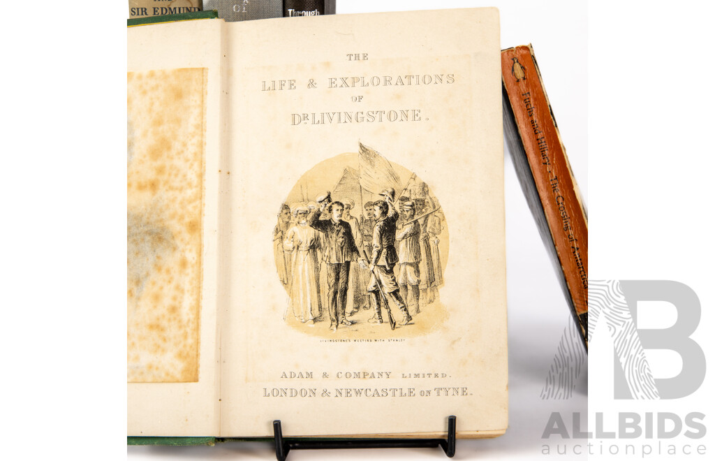Collection Books Regarding Exploration Including the Crossing of Antarctica, the Life & Explorations of David Livingston and More