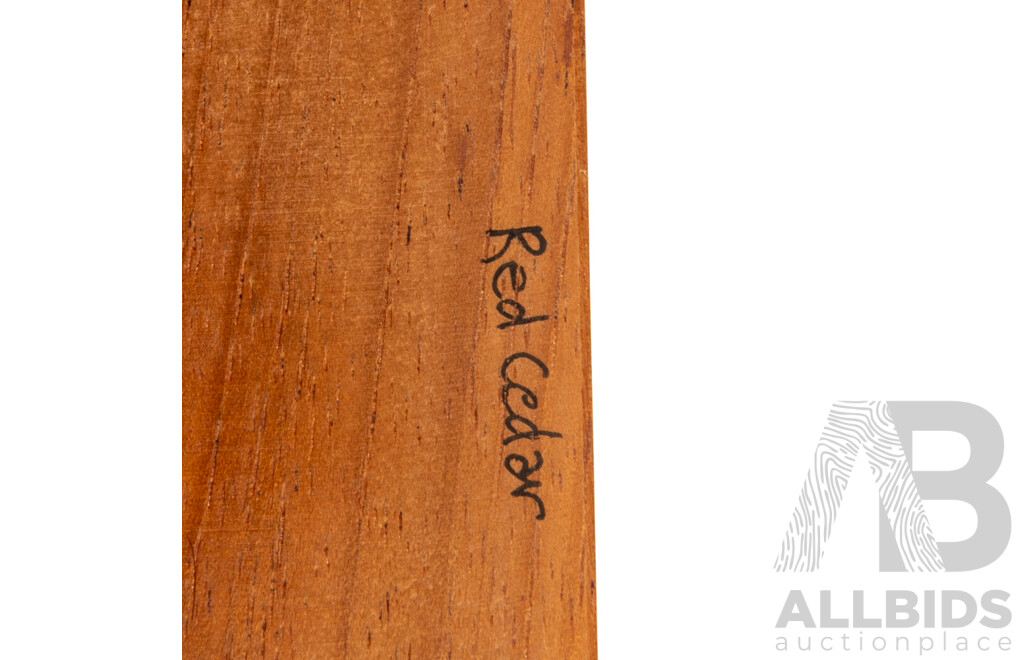 Australian Lindsay Muir Ceramic Frog Sculpture in Bespoke Red Cedar Frame