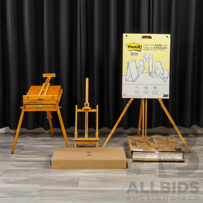 Collection of Easels and Art Supplies