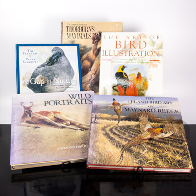 Collection Books Relating to International Fauna & Animal Illustration Including Maynard Reece, Raymond Harris Ching and More