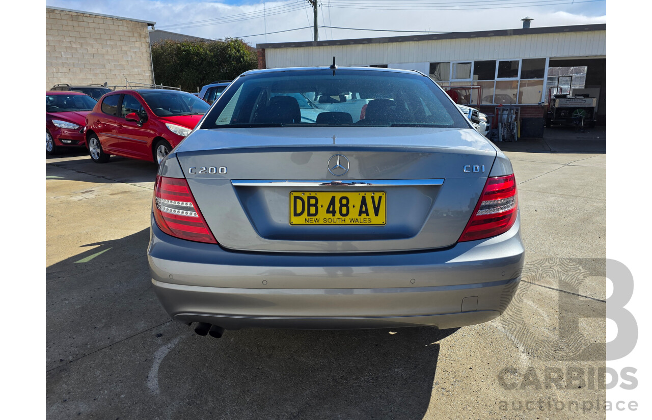 9/2011 Mercedes-Benz C200 CDI BE W204 MY11 4d Sedan Palladium Silver Turbo Diesel 2.1L