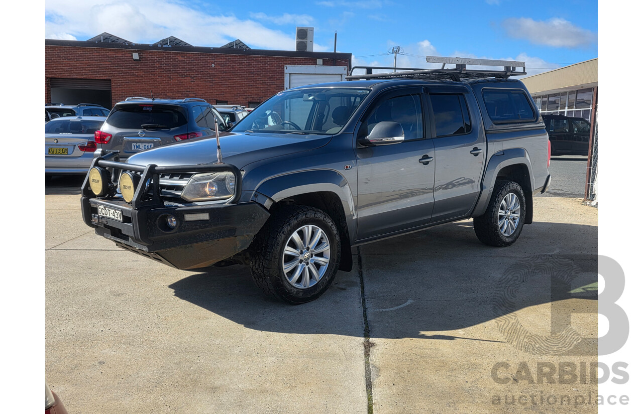 8/2011 Volkswagen Amarok Tdi400 Highline (4x4) 2H Dual Cab Utility Grey 2.0L