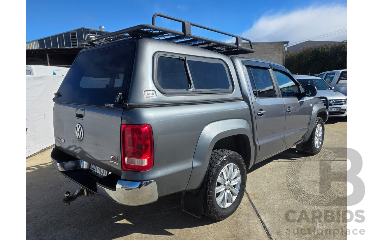 8/2011 Volkswagen Amarok Tdi400 Highline (4x4) 2H Dual Cab Utility Grey 2.0L