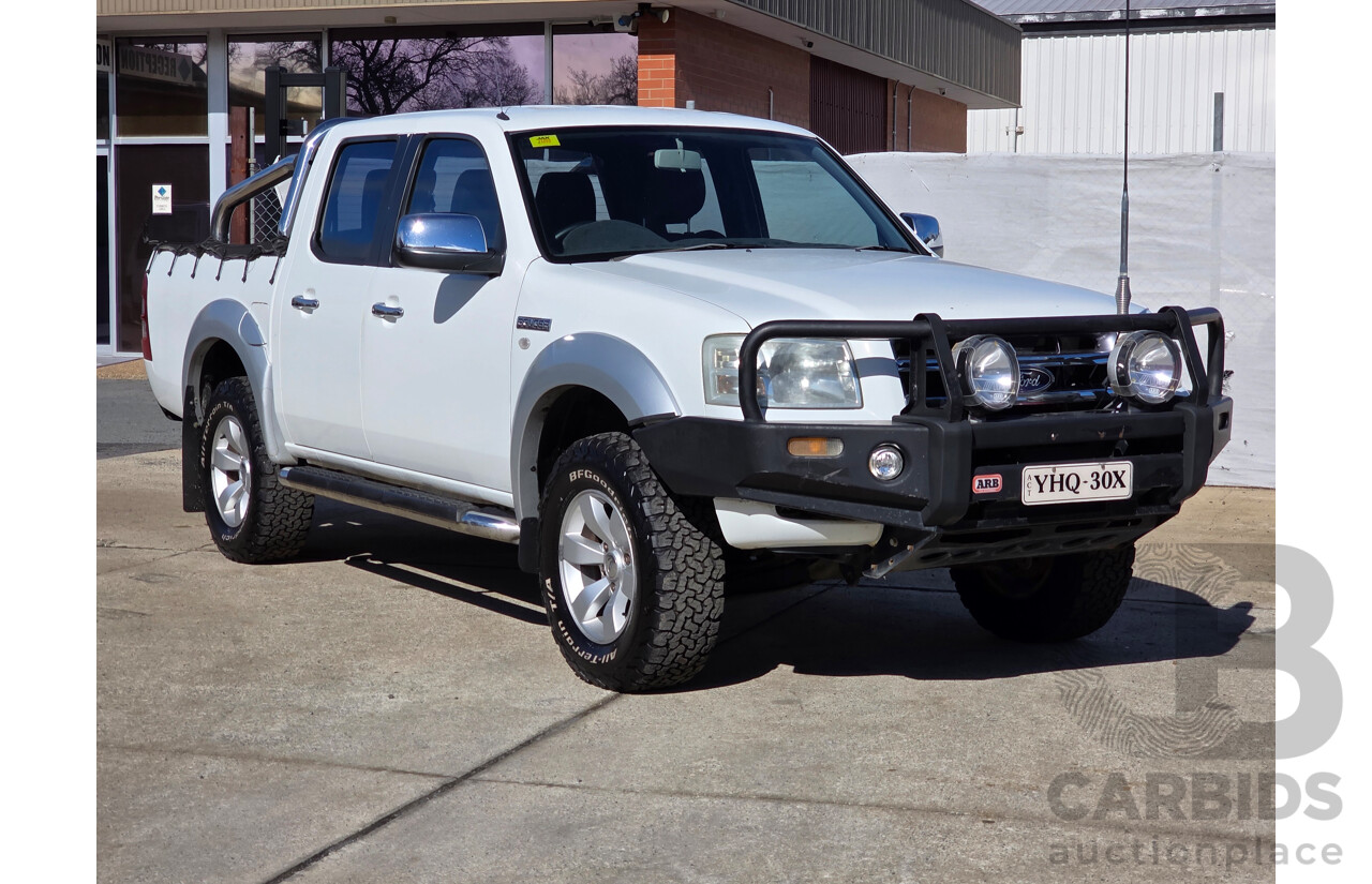 2/2007 Ford Ranger XLT (4x4) PJ Dual Cab P/Up White Turbo Diesel 3.0L