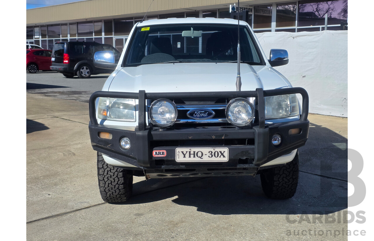 2/2007 Ford Ranger XLT (4x4) PJ Dual Cab P/Up White Turbo Diesel 3.0L
