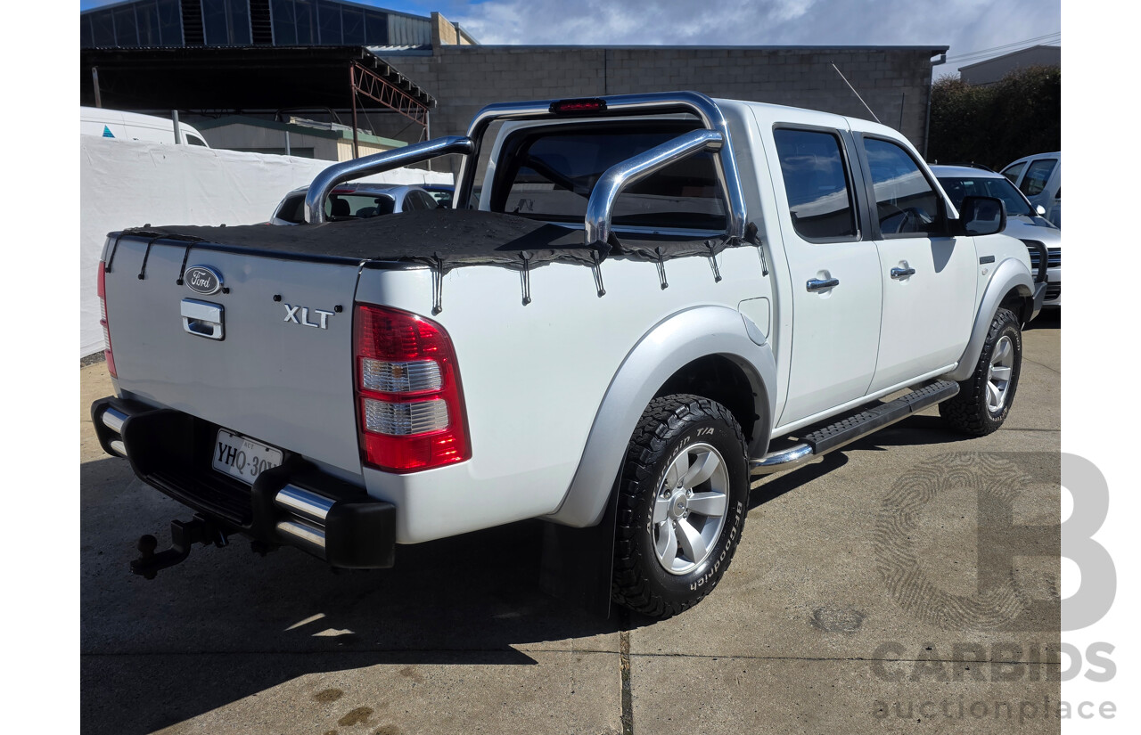 2/2007 Ford Ranger XLT (4x4) PJ Dual Cab P/Up White Turbo Diesel 3.0L