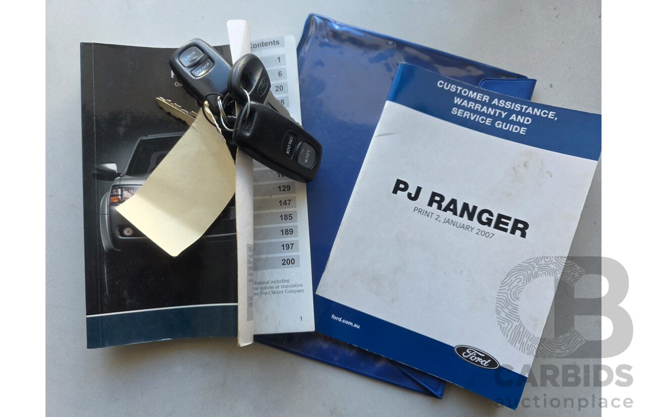 2/2007 Ford Ranger XLT (4x4) PJ Dual Cab P/Up White Turbo Diesel 3.0L