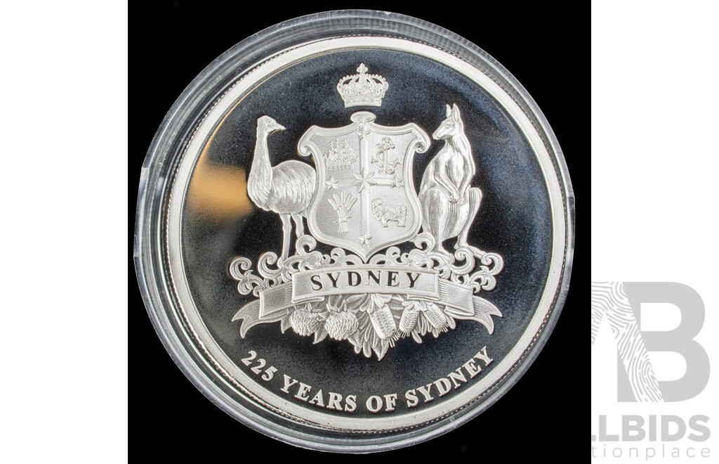 Eight Australian Macquarie Mint 225 Years of Sydney Silver Plated Coins