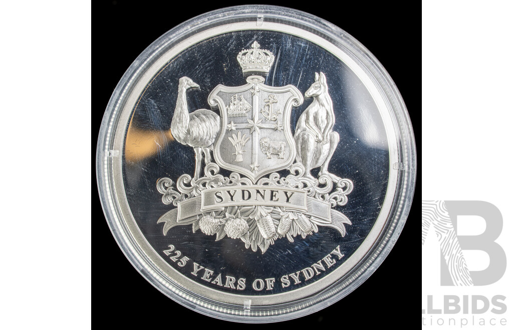 Eight Australian Macquarie Mint 225 Years of Sydney Silver Plated Coins