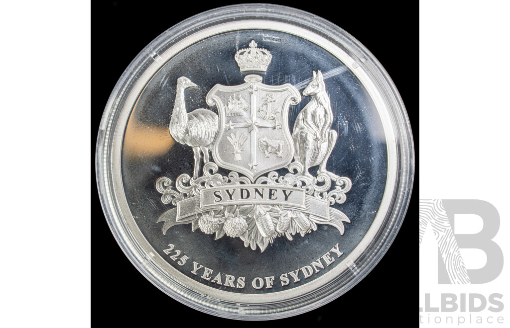 Eight Australian Macquarie Mint 225 Years of Sydney Silver Plated Coins