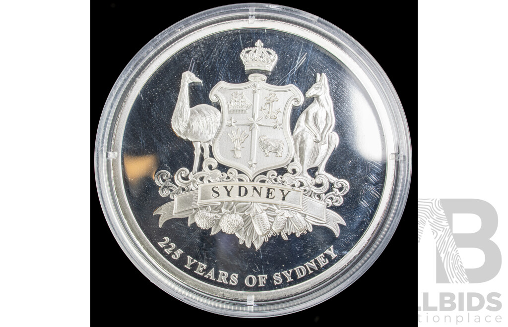 Eight Australian Macquarie Mint 225 Years of Sydney Silver Plated Coins