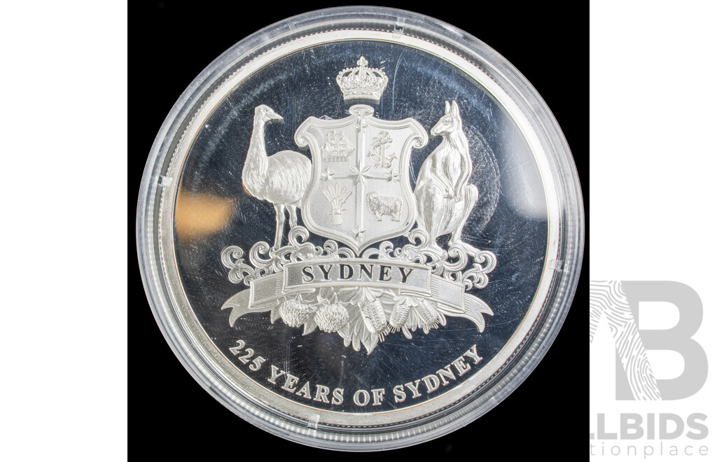 Eight Australian Macquarie Mint 225 Years of Sydney Silver Plated Coins