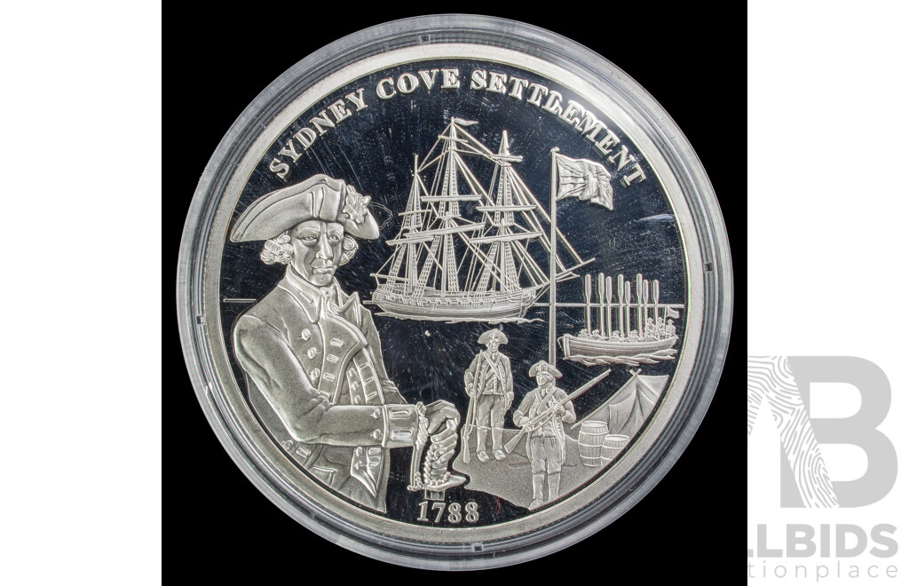 Eight Australian Macquarie Mint 225 Years of Sydney Silver Plated Coins