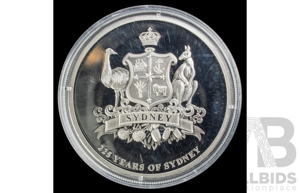 Eight Australian Macquarie Mint 225 Years of Sydney Silver Plated Coins