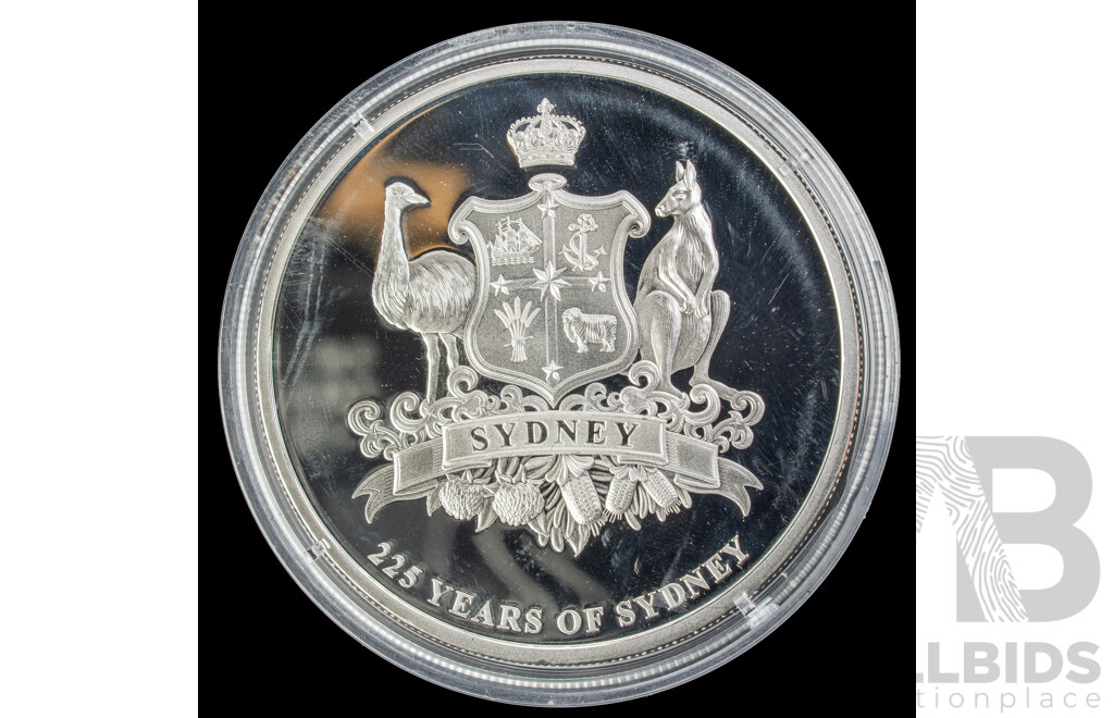 Eight Australian Macquarie Mint 225 Years of Sydney Silver Plated Coins