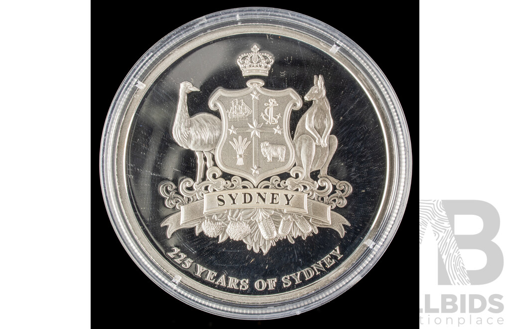 Eight Australian Macquarie Mint 225 Years of Sydney Silver Plated Coins