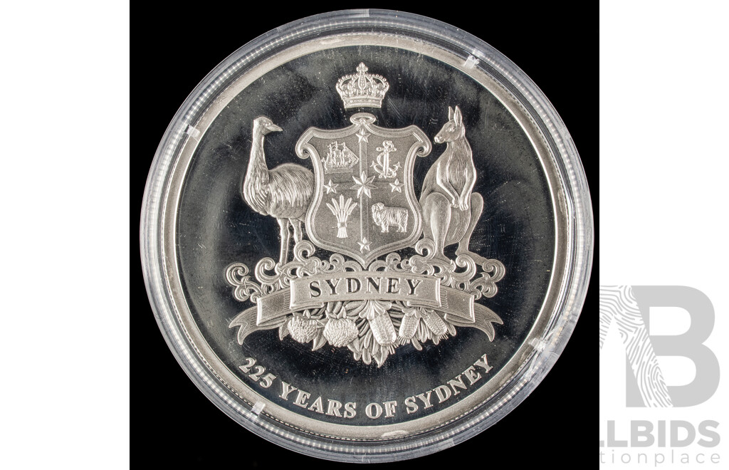 Eight Australian Macquarie Mint 225 Years of Sydney Silver Plated Coins