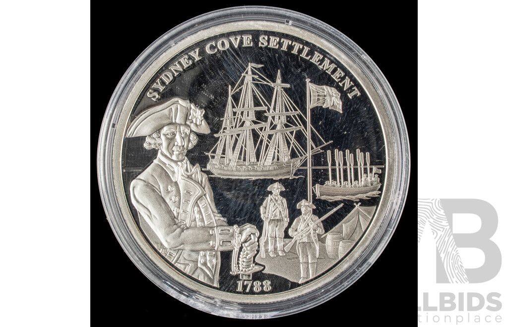 Eight Australian Macquarie Mint 225 Years of Sydney Silver Plated Coins