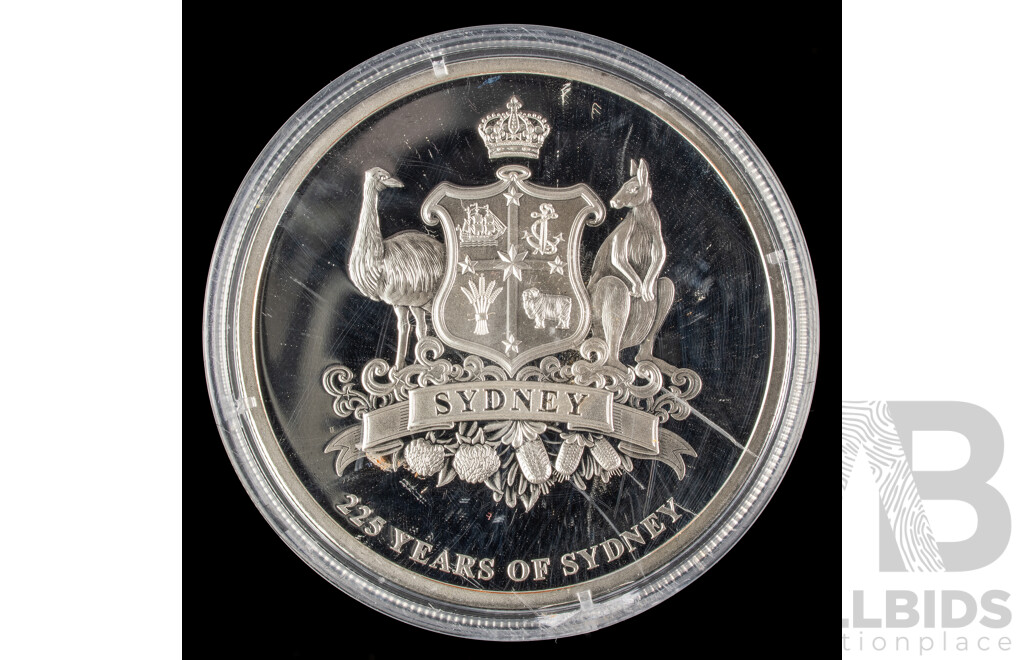 Eight Australian Macquarie Mint 225 Years of Sydney Silver Plated Coins