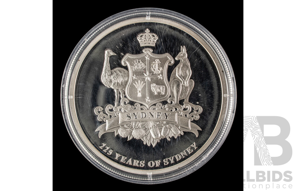 Eight Australian Macquarie Mint 225 Years of Sydney Silver Plated Coins