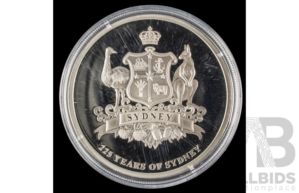 Eight Australian Macquarie Mint 225 Years of Sydney Silver Plated Coins