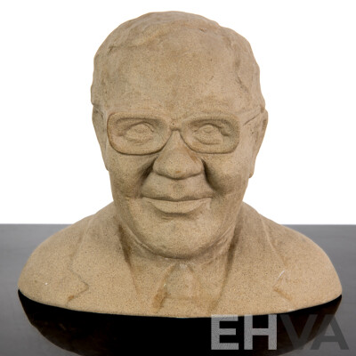 Vintage Danish "Savings Man of the Year 1975: Poul Hartling" Bikuben Money Box by Soholm Ceramics