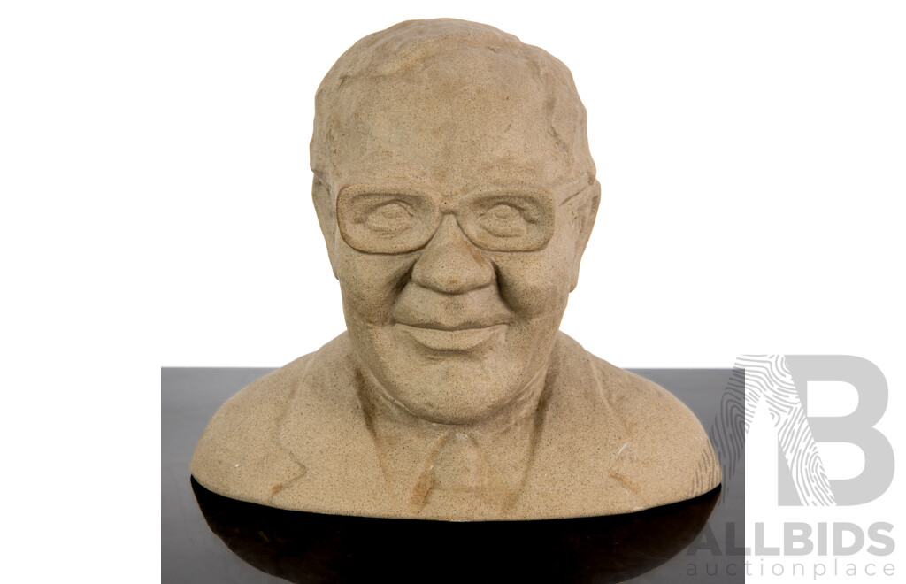 Vintage Danish "Savings Man of the Year 1975: Poul Hartling" Bikuben Money Box by Soholm Ceramics