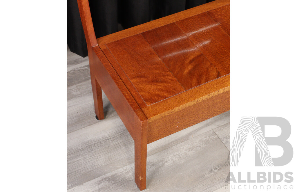 Modern Danish Oak Lift Top Stool