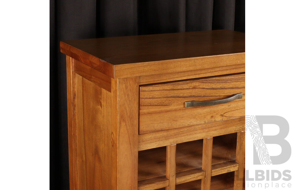 Modern Timber Wine Cabinet