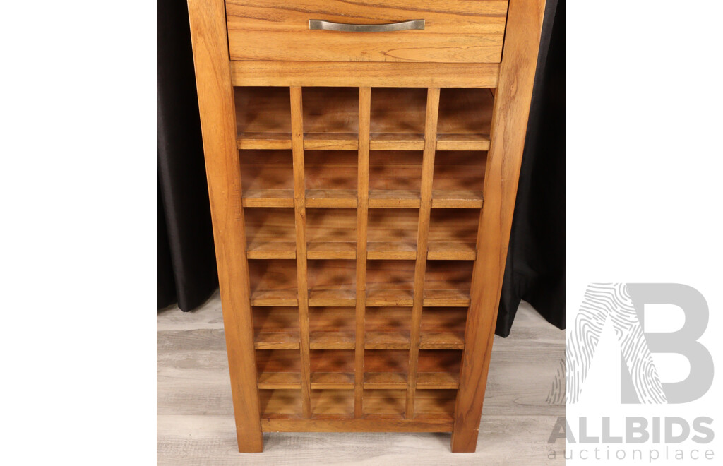 Modern Timber Wine Cabinet