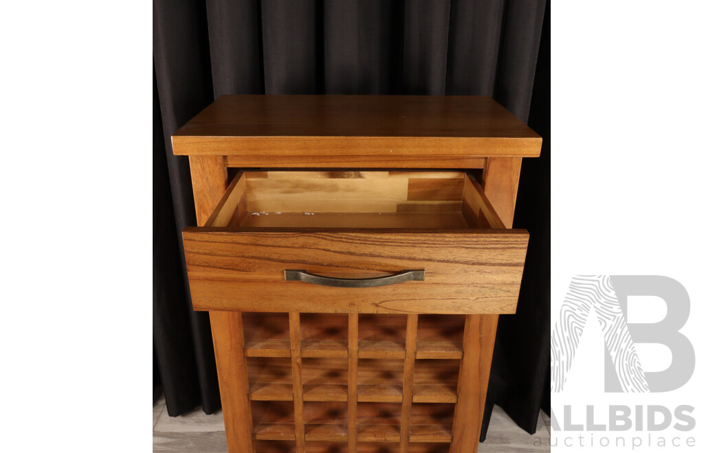 Modern Timber Wine Cabinet